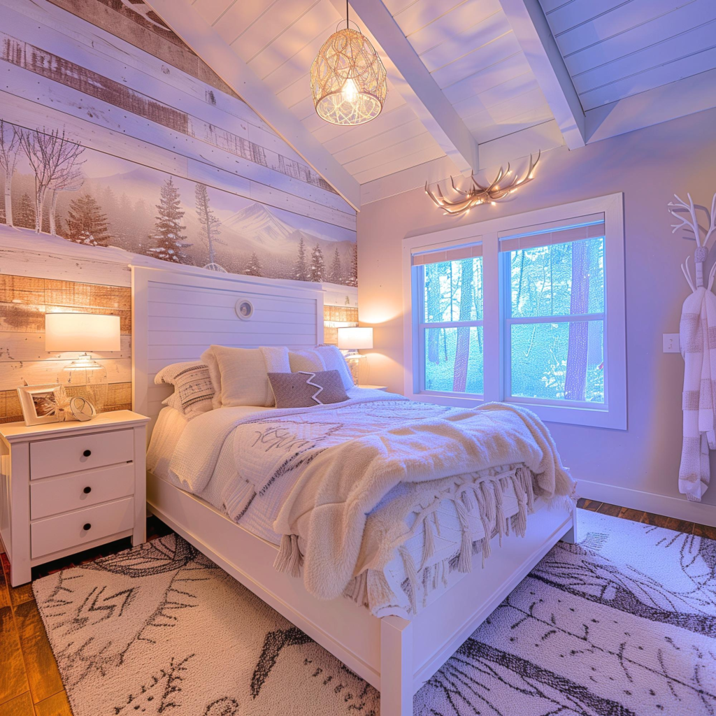 Snowy themed bedroom Interior Design Services