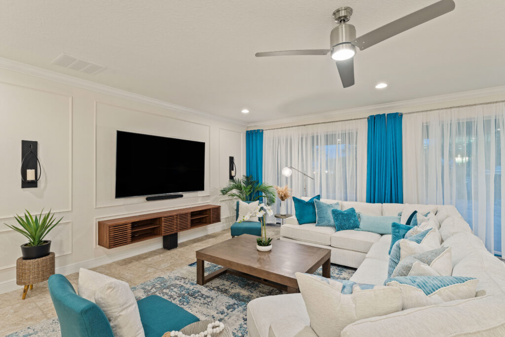 Luxury living room designed by Magic Interiors
