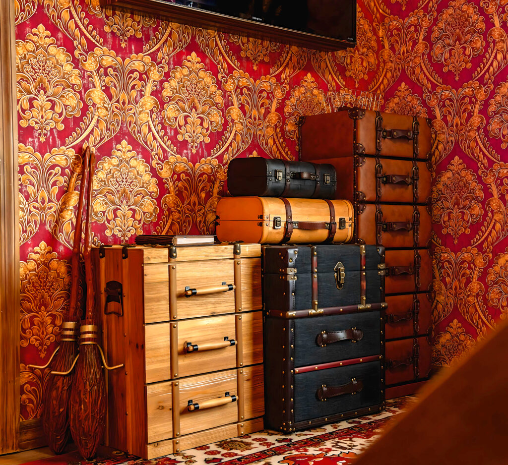 Harry Potter bedroom detail close up in Orlando airbnb designed by Magic Interiors