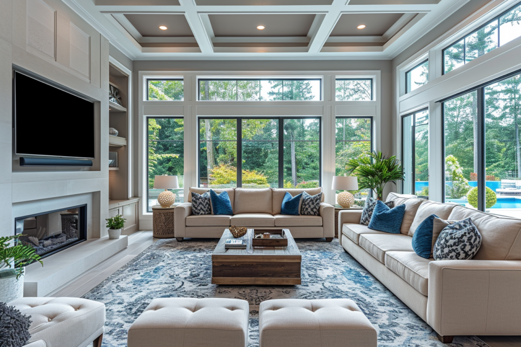 Modern living room with Panoramic Windows in Orlando